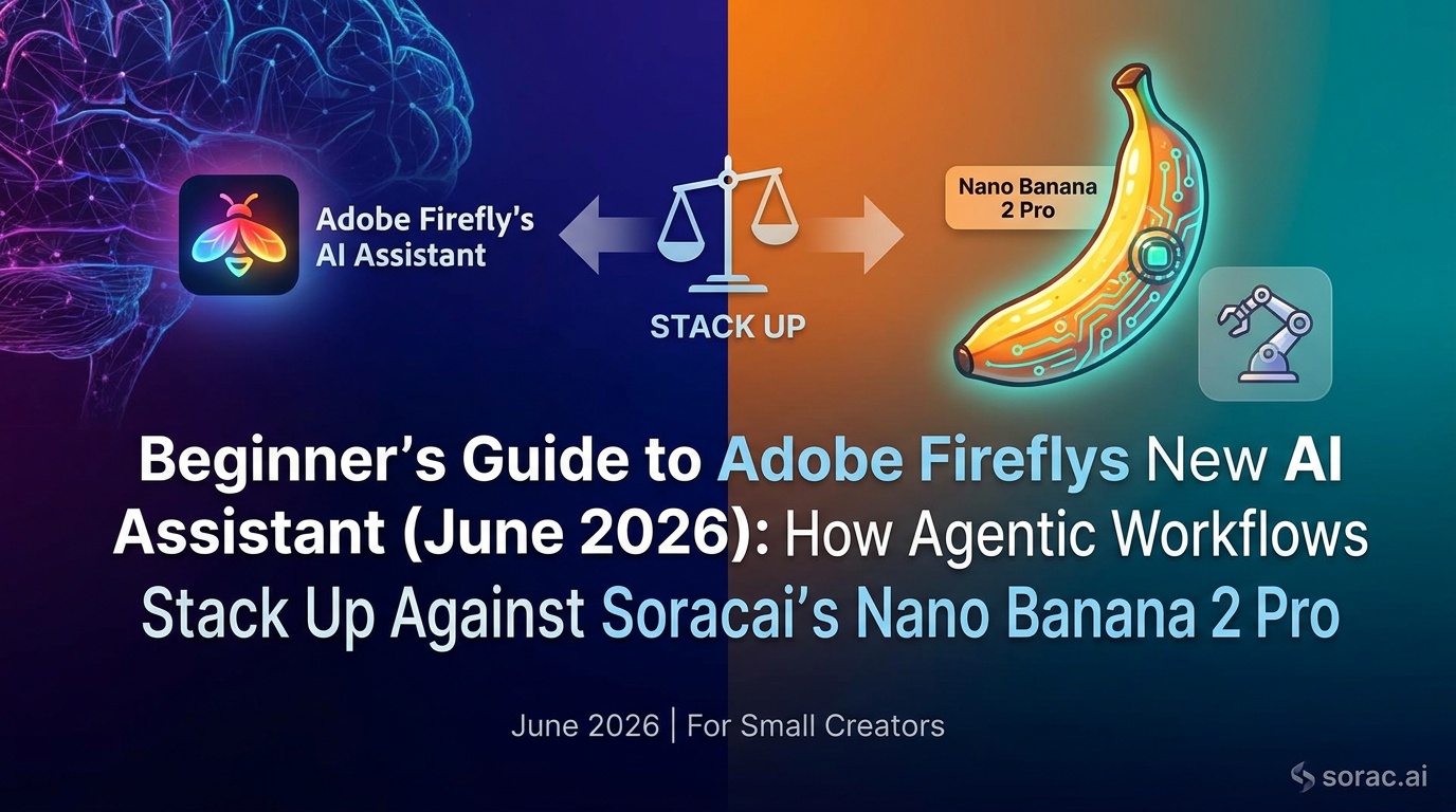 Beginner's Guide to Adobe Firefly's New AI Assistant (June 2026): How Agentic Workflows Stack Up Against Soracai's Nano Banana 2 Pro for Small Creators