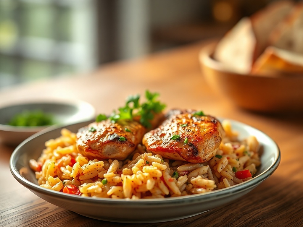 Poulet au riz one-pot crémeux