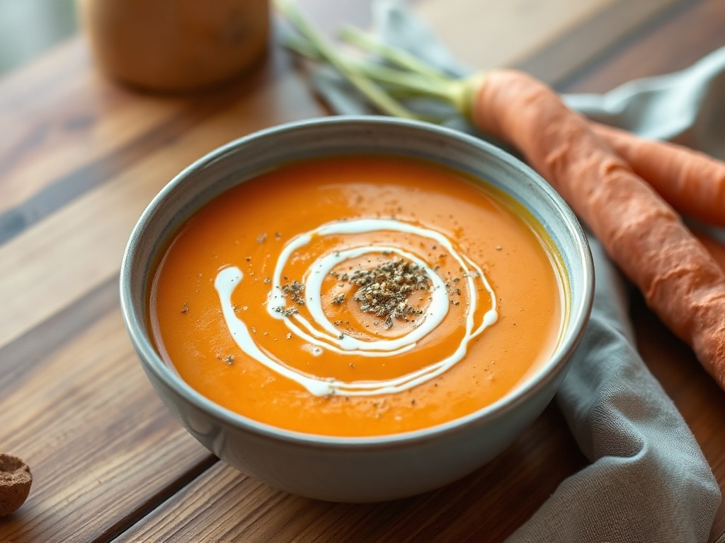 Velouté de carottes au cumin onctueux