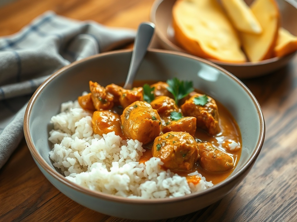 Poulet au curry facile et crémeux