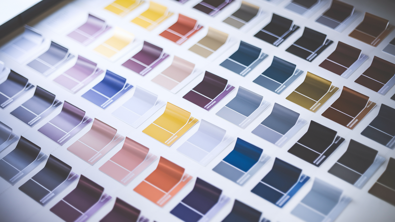 custom name stickers personalization color and finish options vinyl swatches