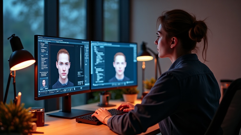 AI generated influencer persona rendered with Midjourney LoRA showing face-consistent virtual model across multiple Instagram reels