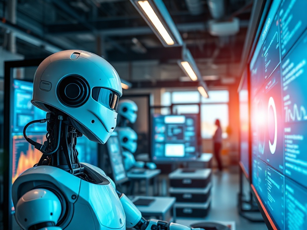 Illustration of AI chatbots providing customer support for small businesses in AI tools niche