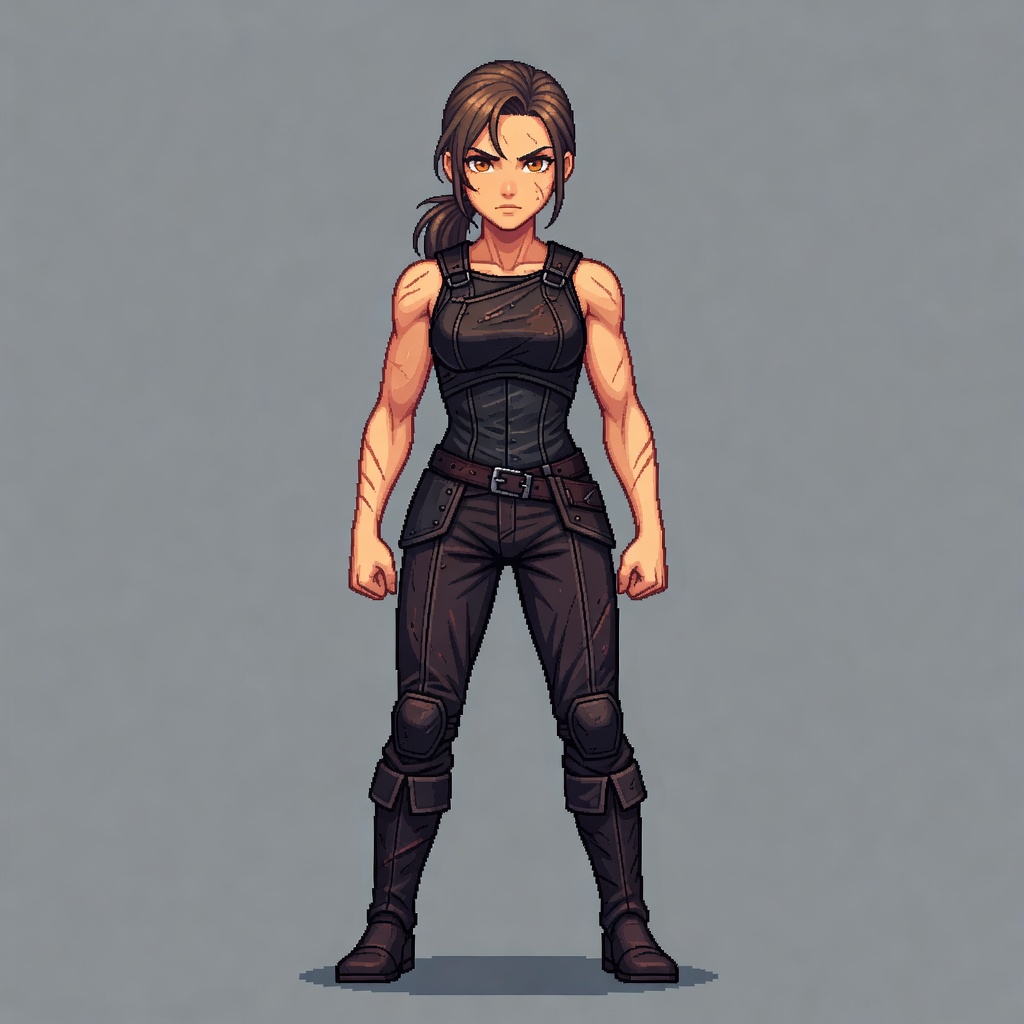 Ash-Brown Swordswoman