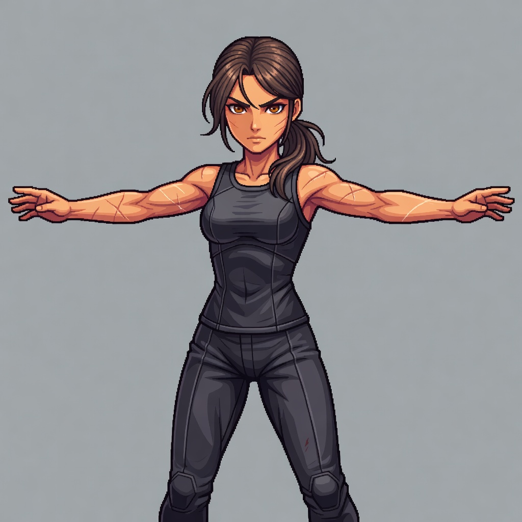 Ash-Brown Swordswoman (4)