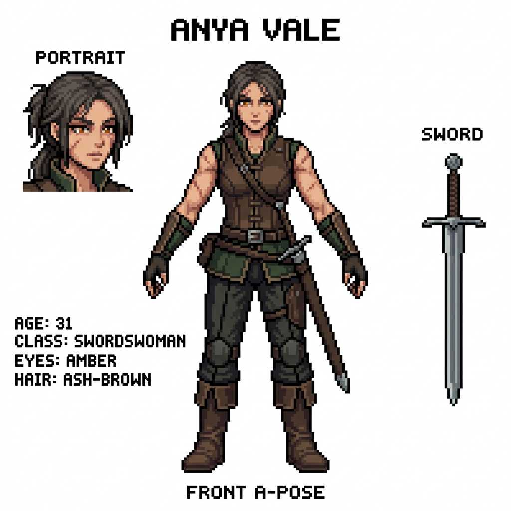 Anya Vale, Character Sprite (2)