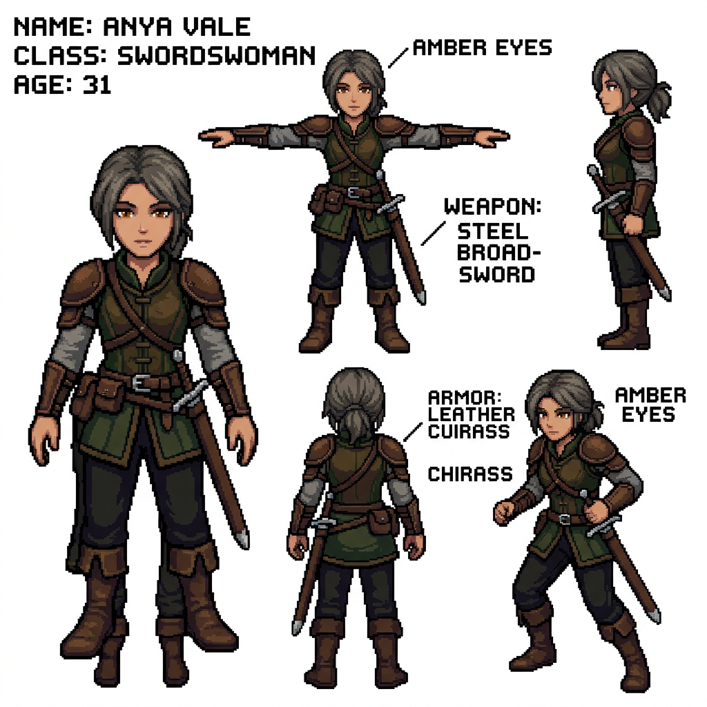 Anya Vale, Character Sprite (3)