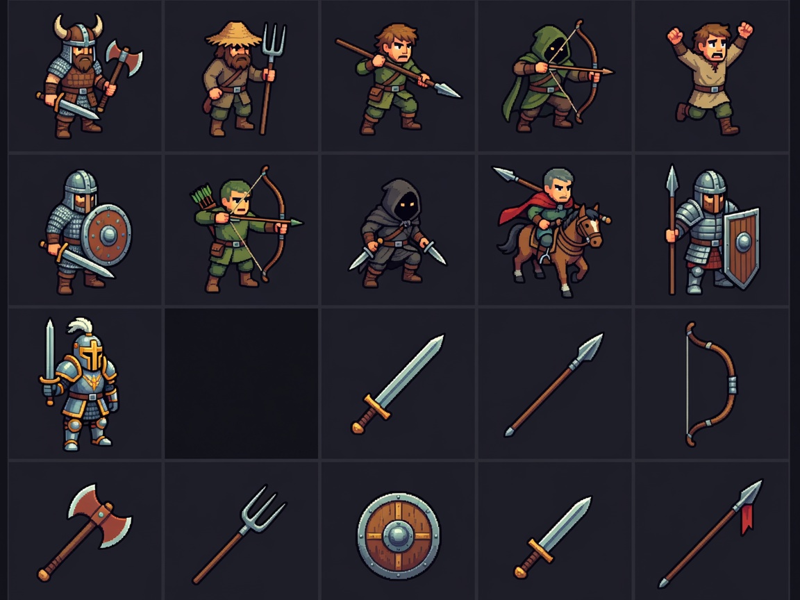 Viking Spritesheet - All Units and Weapons