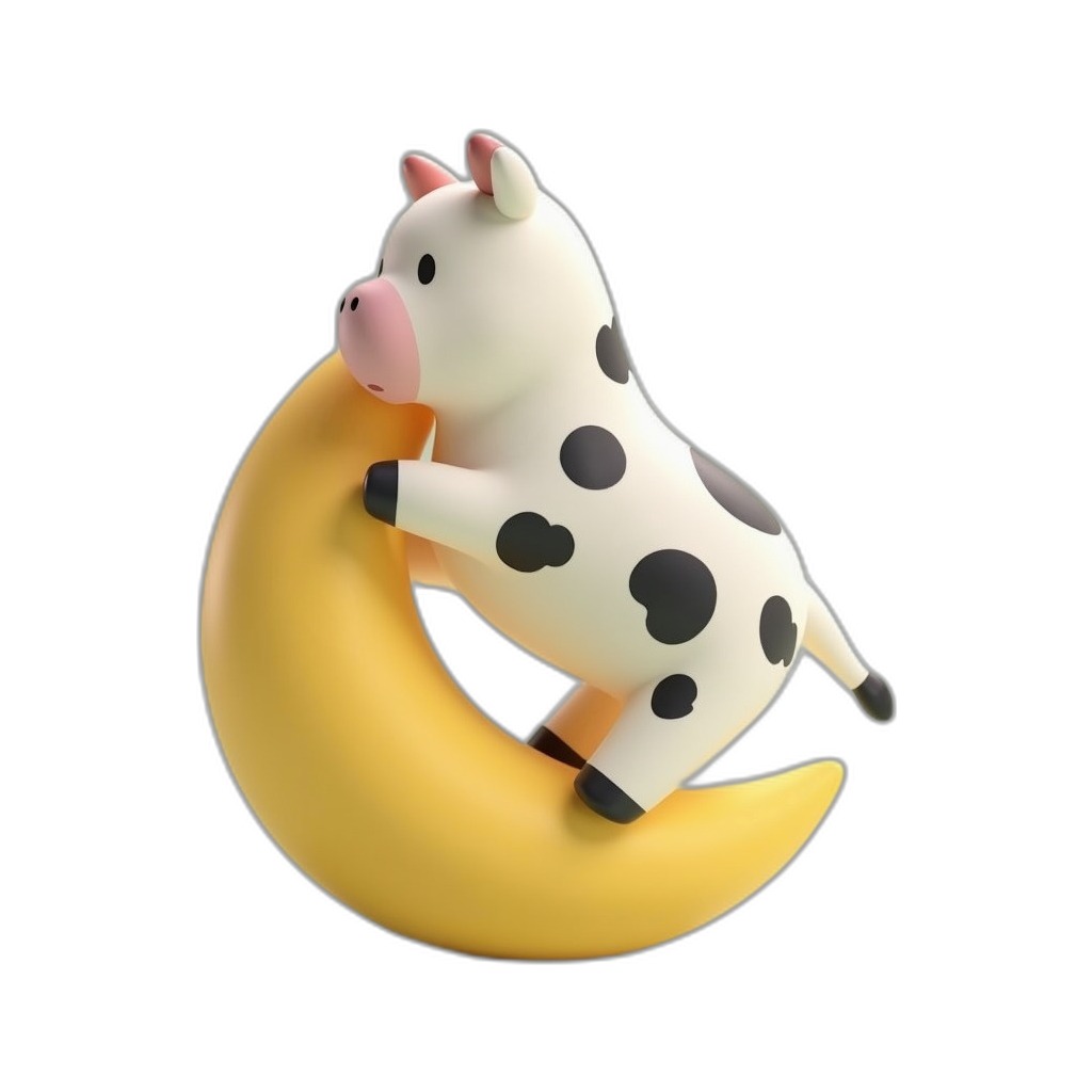 Cowboop — Meet Cowboop, the cozy chibi cow squishy mid-moon-jump, with sleepy eyes and the softest huggable foam ever!