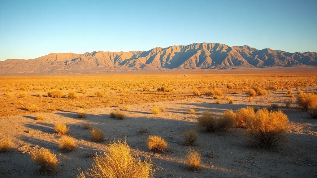Plaine aride du Ningxia avec le massif de Helan Shan en arrière-plan, cadre géographique des pagodes de Baisikou