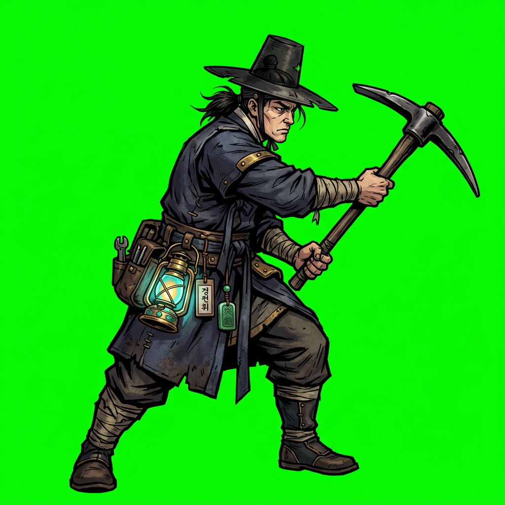 Image: Isolated full-body 2D game character sprite artwor
