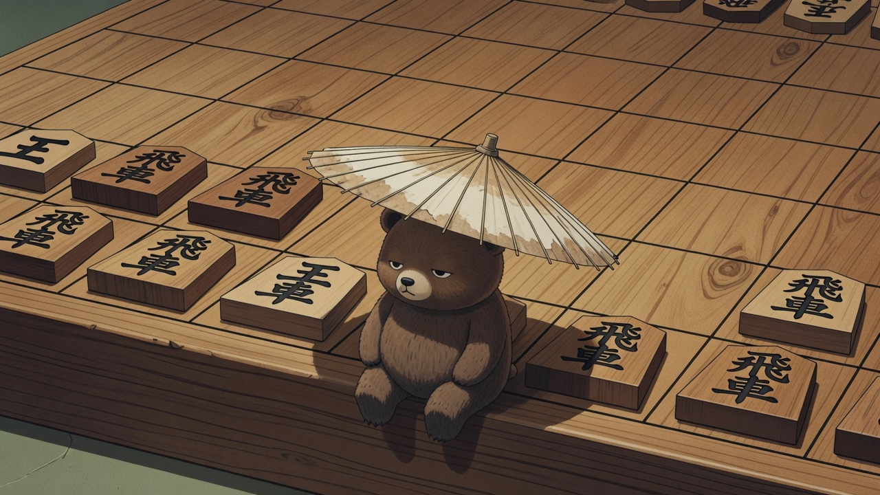 Bear on Shogi Board Edge (3 / 4)
