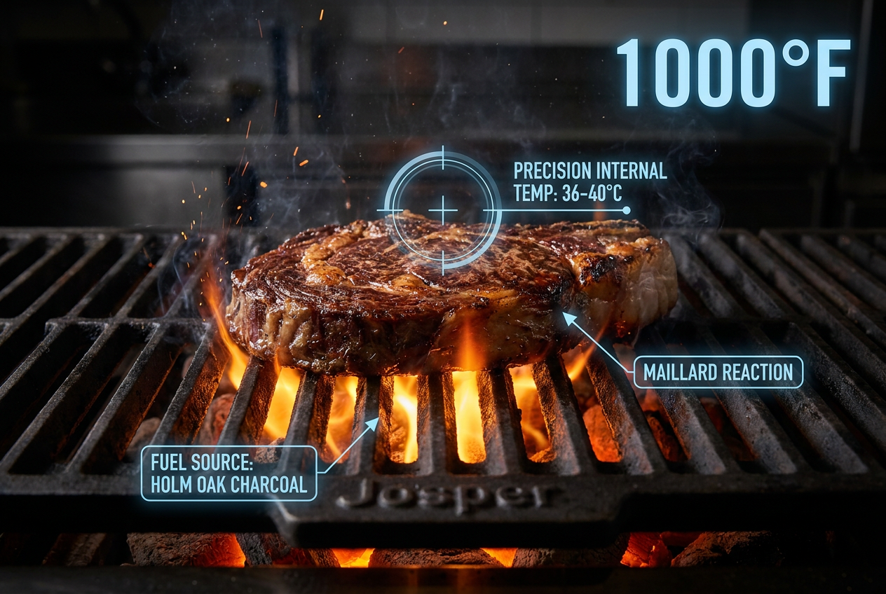 Precision at the pit: Barcelona's best grills use specific charcoal and exacting internal temperatures to seal in juices while creating a perfect outer crust.