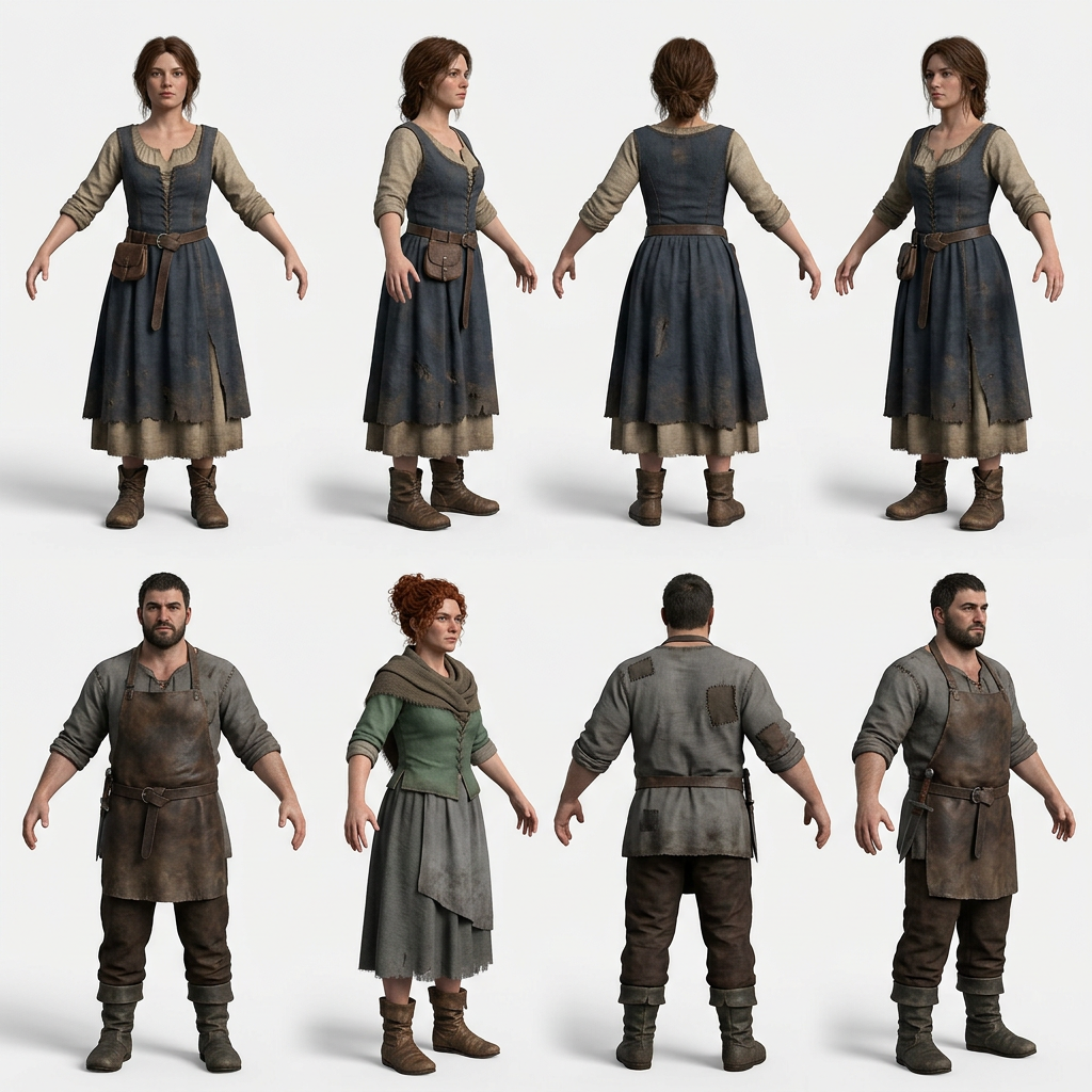 create these four images at 3d (3)