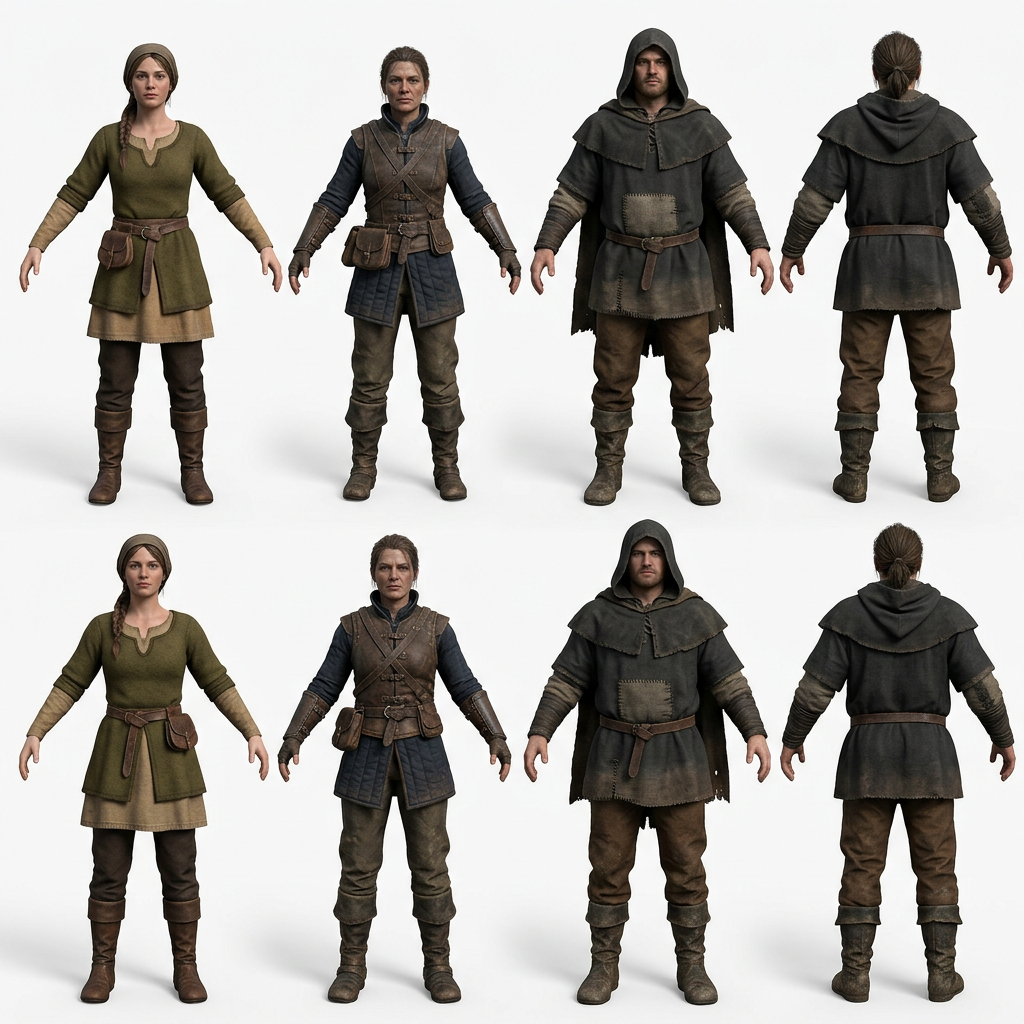 create these four images at 3d