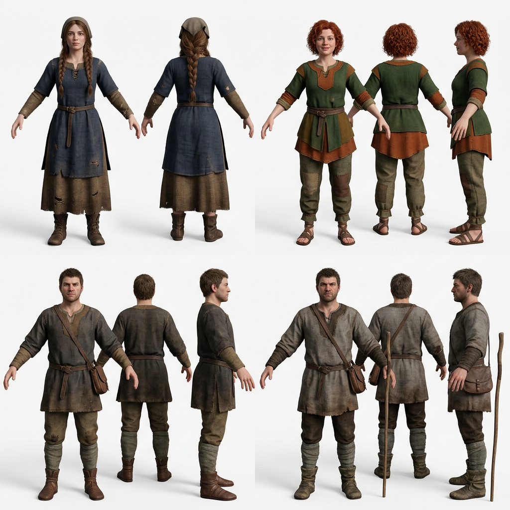 create these four images at 3d (4)