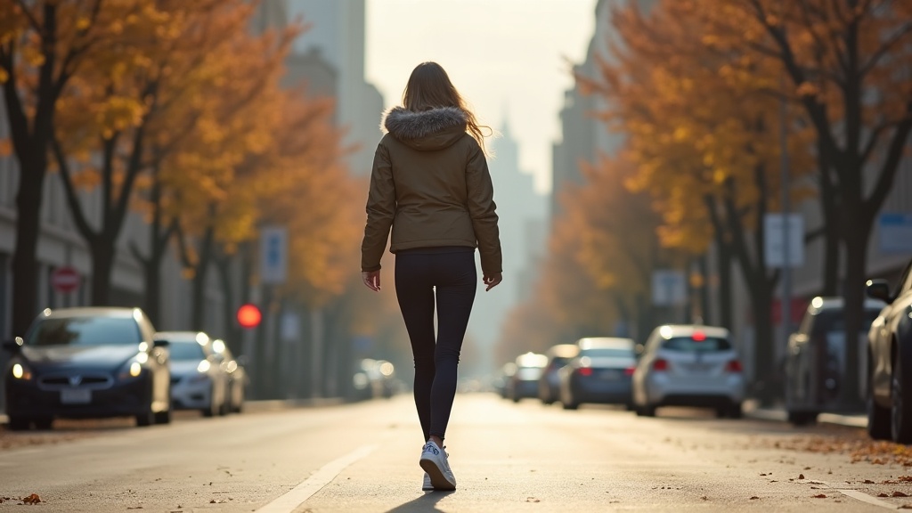 Leggings grueso mujer algodón en la ciudad
