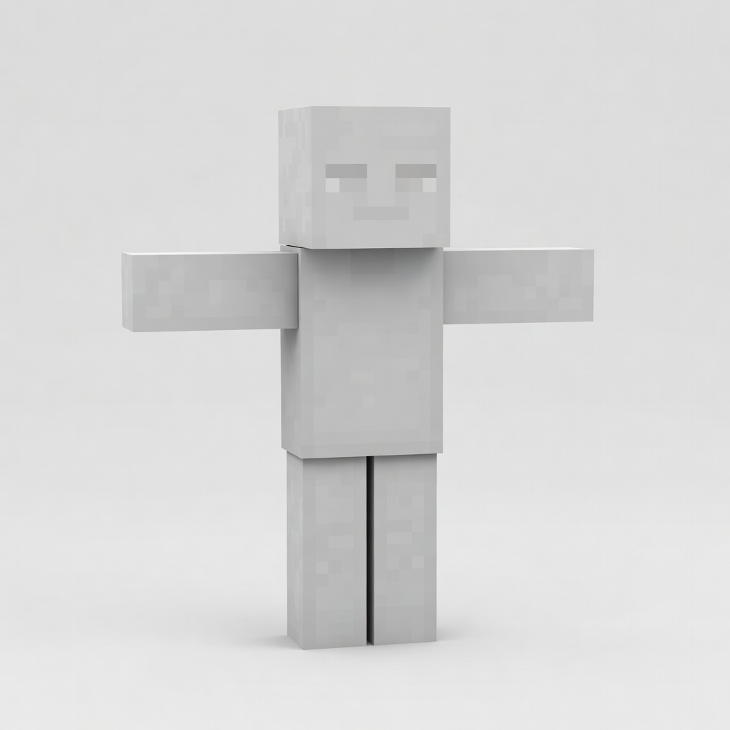 a generic minecraft humanoid character (3)