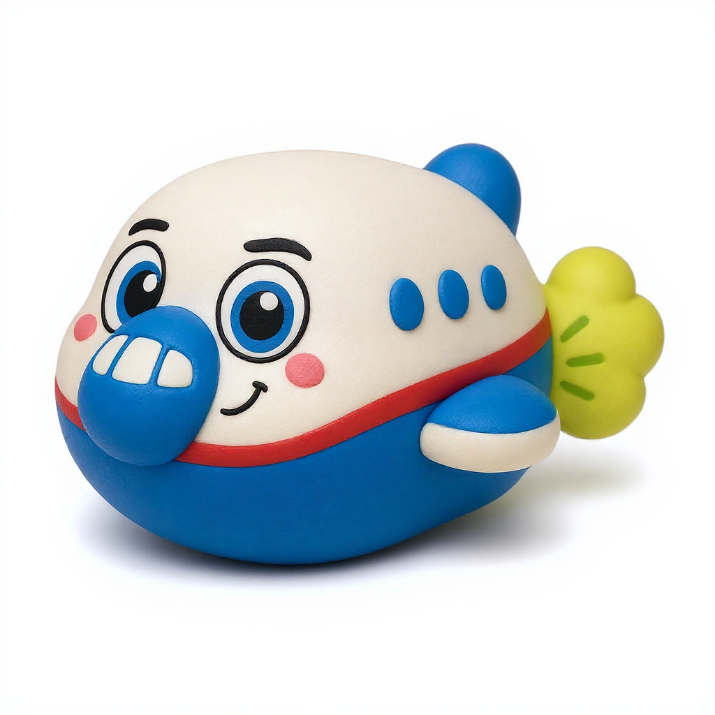 Jetfart Jr. — Jetfart Jr. is a soft, squishy airplane that giggles out playful toots, making every cuddle a soaring adventure.