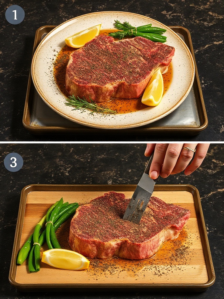 steak au poivre preparation