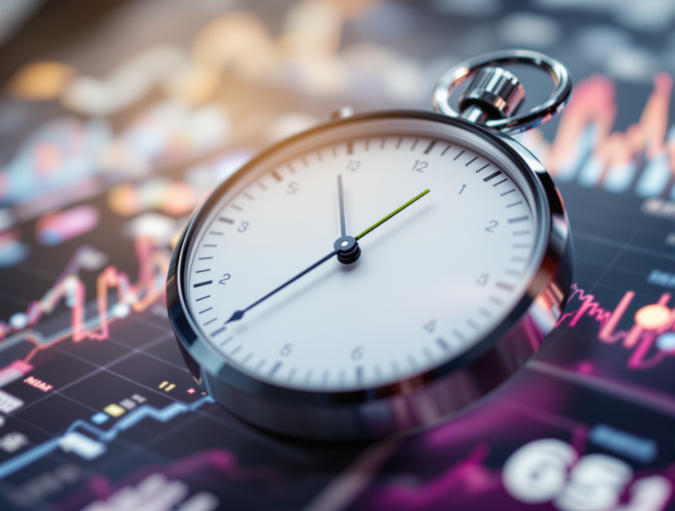 Stopwatch symbolizing AI model speed and latency