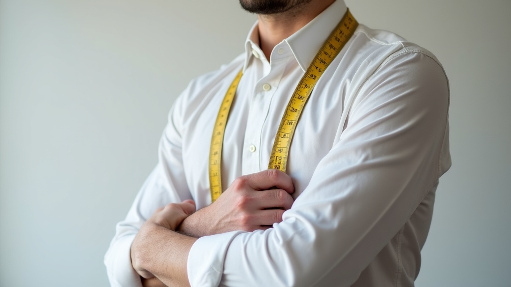 Medición de pecho para talla de camisa oxford