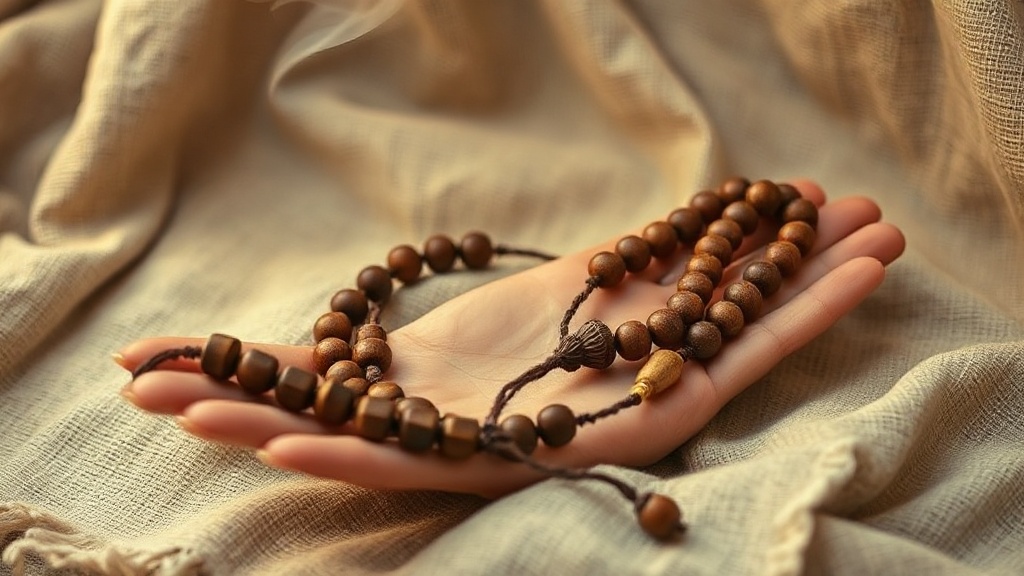Mala de 108 perles utilisé pour compter les récitations du mantra du Bouddha de Guérison