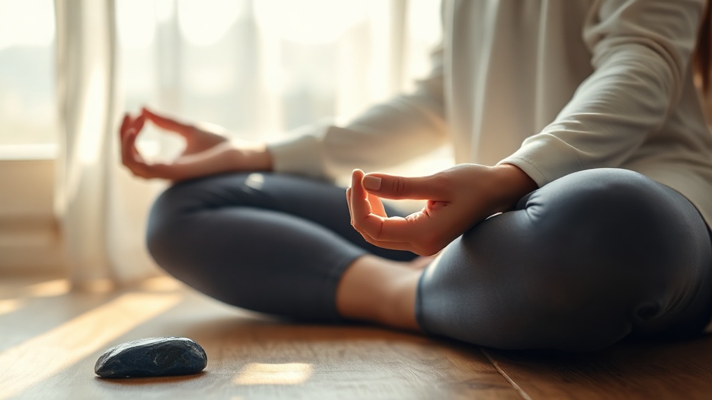 Mains en mudra de méditation au moment de la prière bouddhiste de guérison