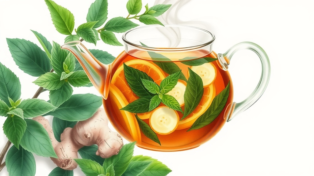 Chá de Menta e Gengibre Contra Dor de Cabeça