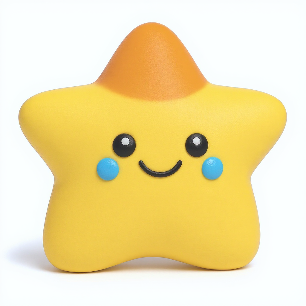 Sparklewish — Sparklewish is a soft, rounded orange star that's warm, squishy, and perfectly safe for little hands to love.
