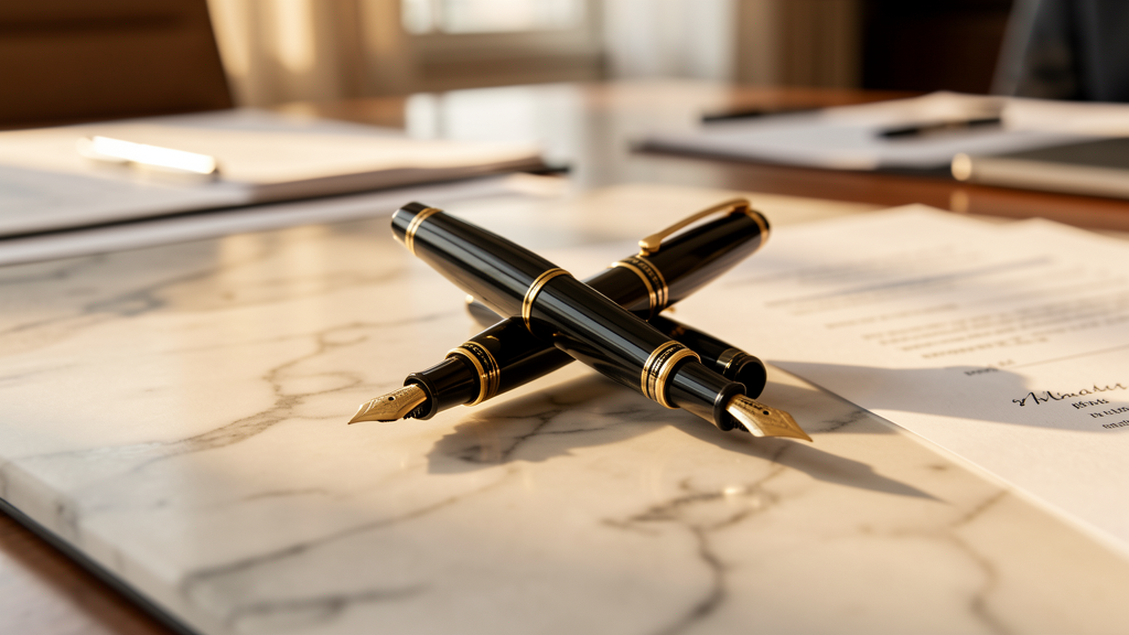 Перекрёстные перьевые ручки Montblanc — деловое соглашение