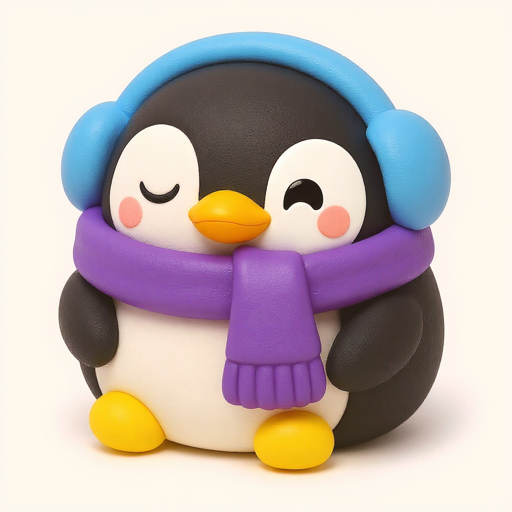 Frostwaddle — Frostwaddle is a rounded, multi-colored squishy penguin that's wonderfully warm, kid-safe, and ready for endless cuddly squeezes.