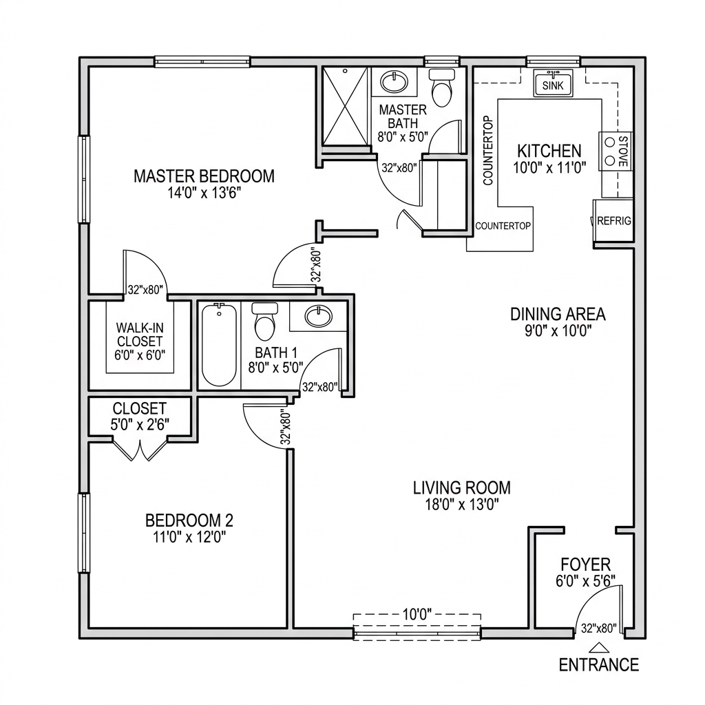 2-bed plan