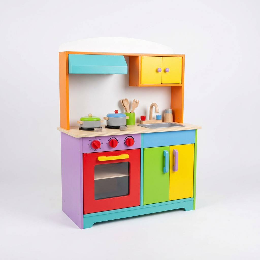 Wooden toy kitchen