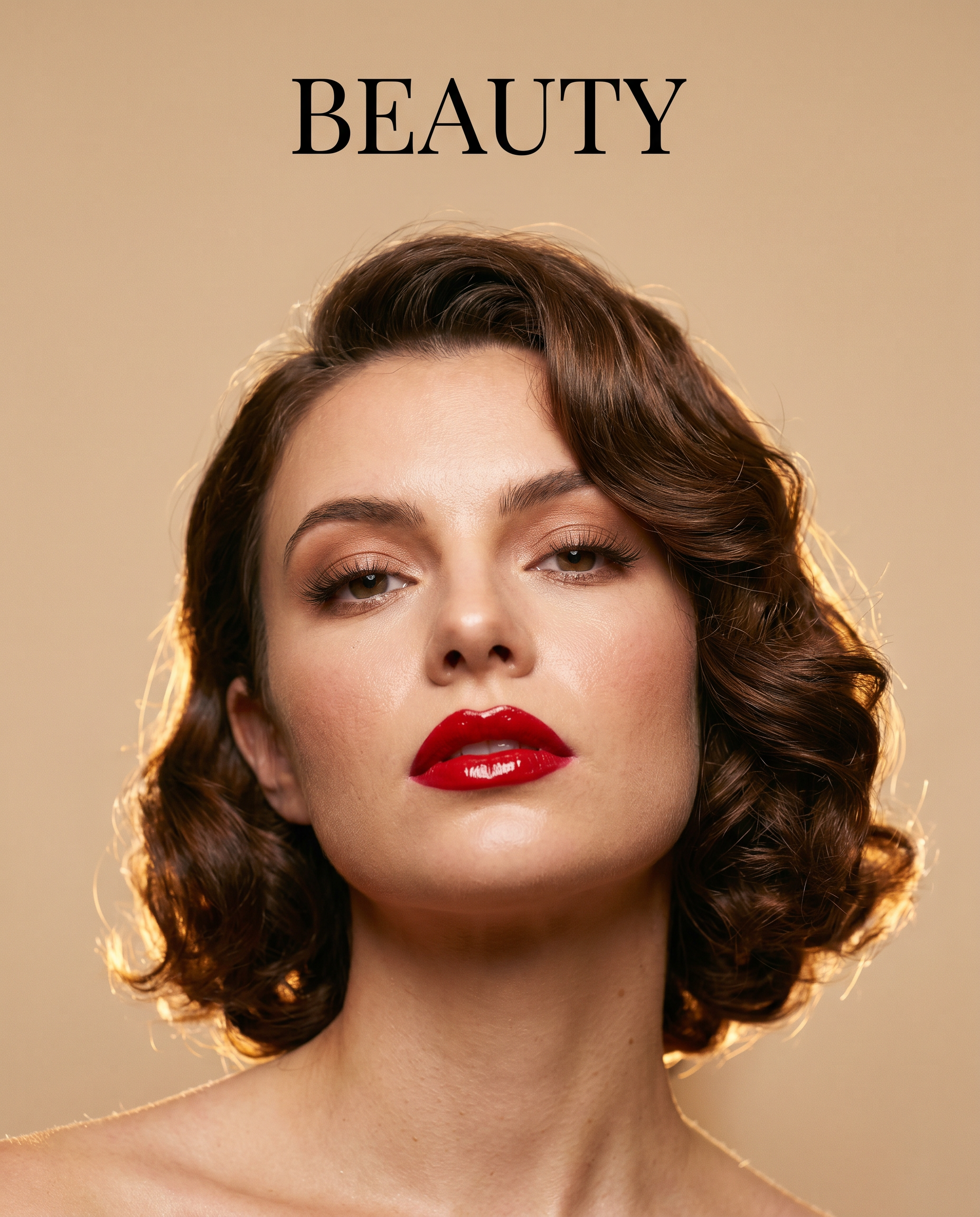 Bold Red Lip Glam Portrait