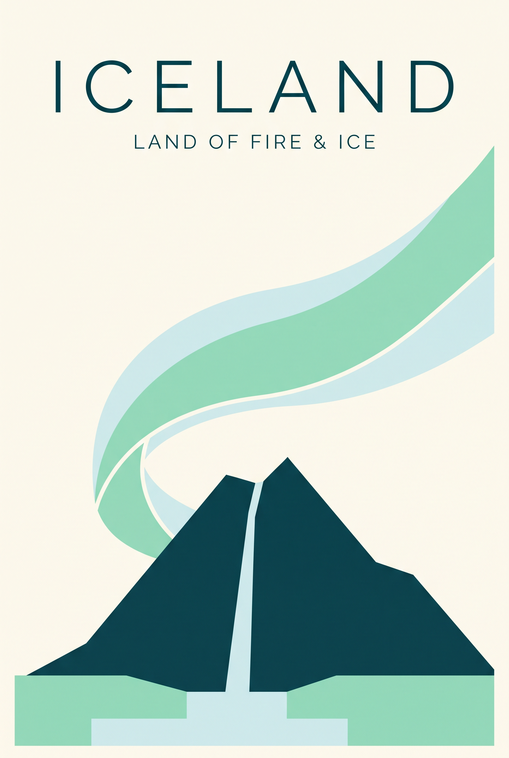 Minimalist Destination Poster · Iceland