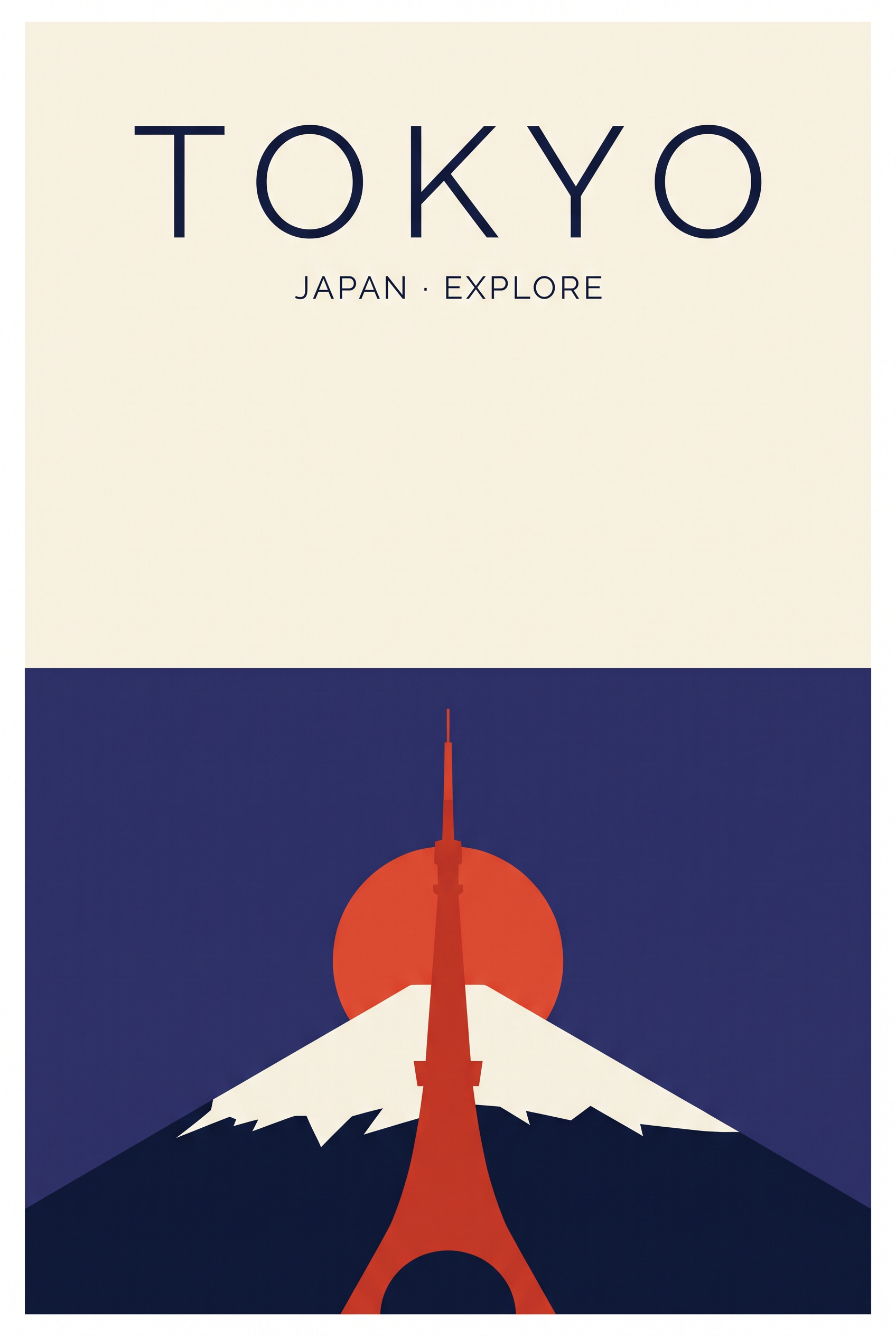 Minimalist Destination Poster · Tokyo