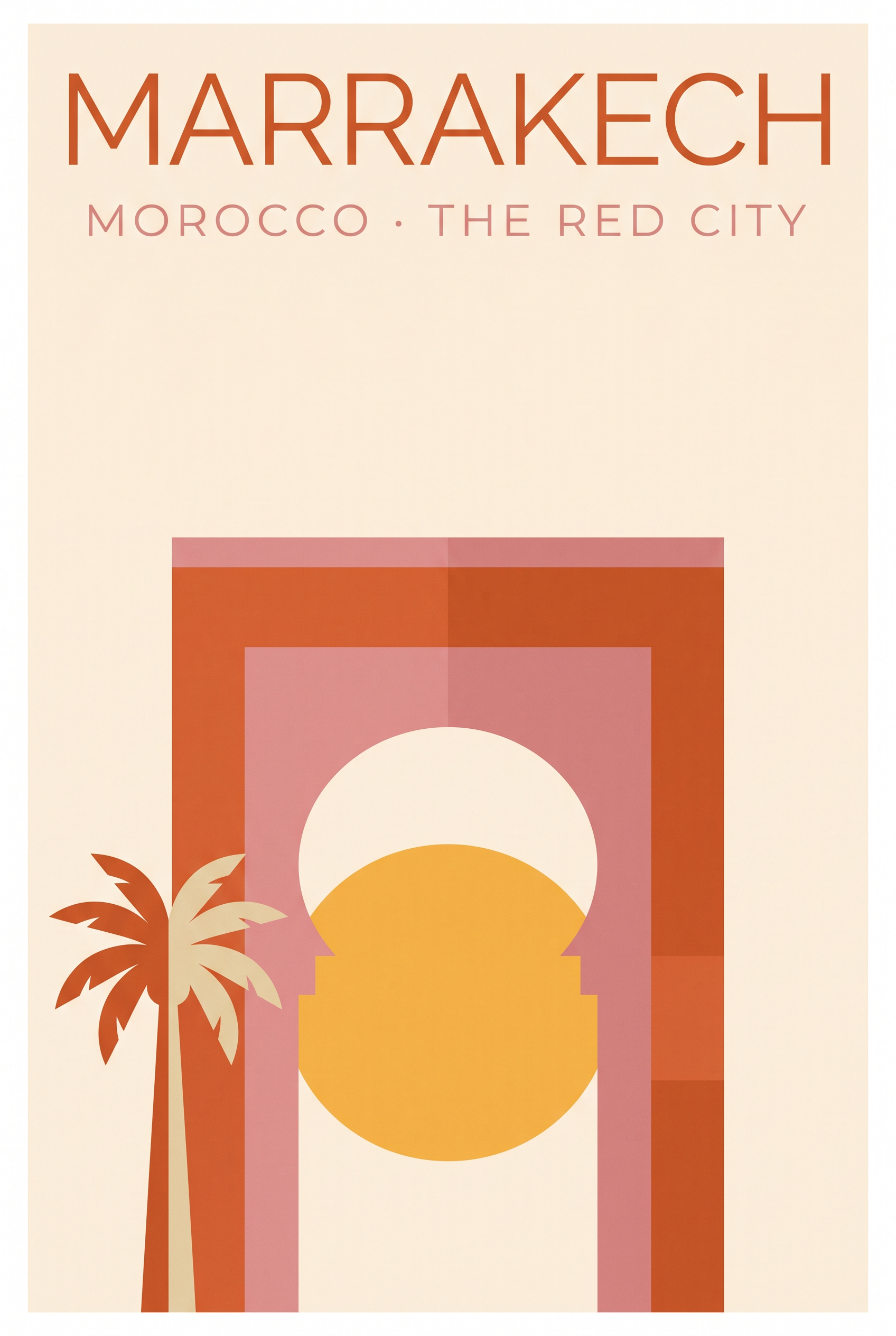 Minimalist Destination Poster · Marrakech