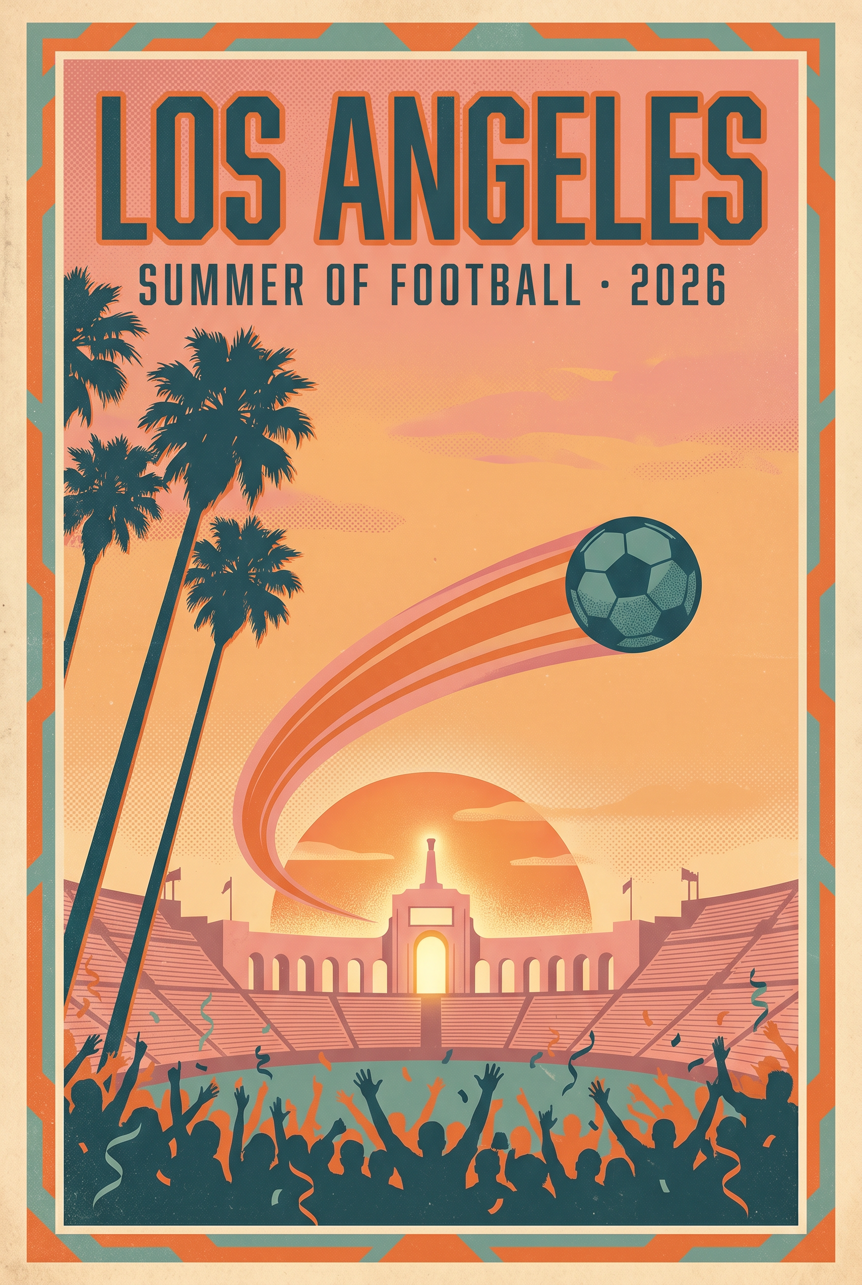 Summer of Football City Poster · Los Angeles