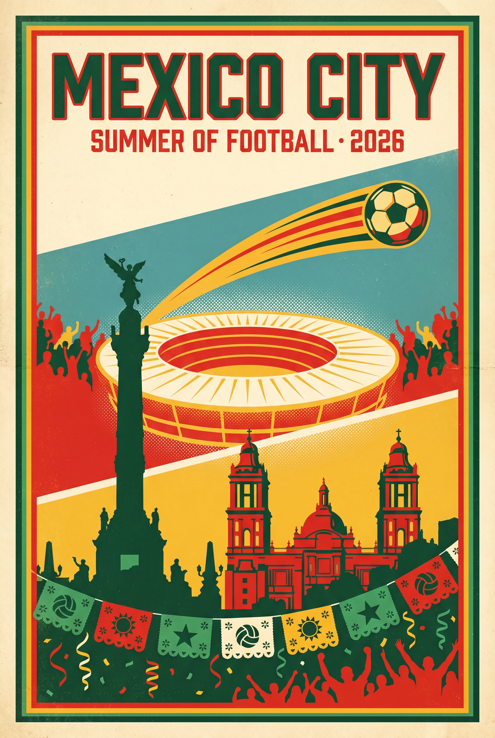 Summer of Football City Poster · Mexico City