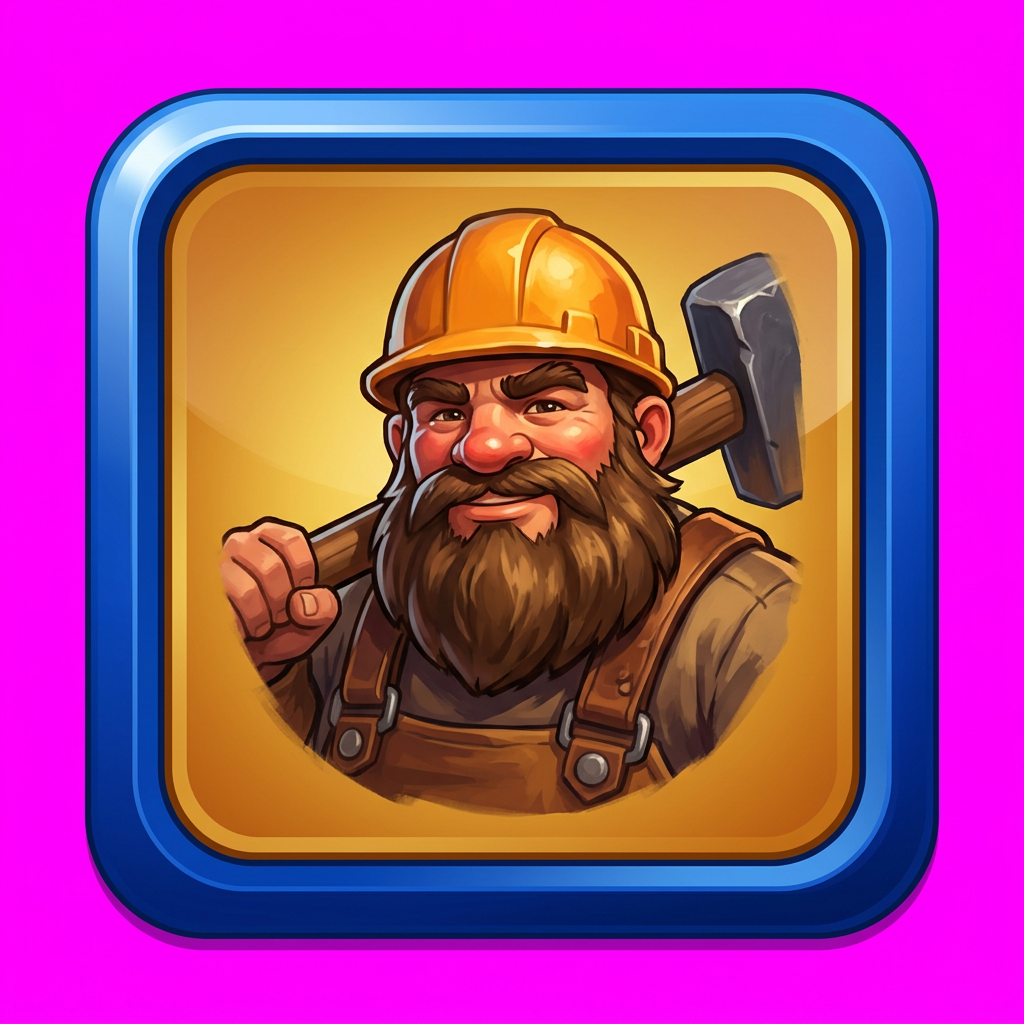 Image: A mobile game UI ability card icon in hand-painted