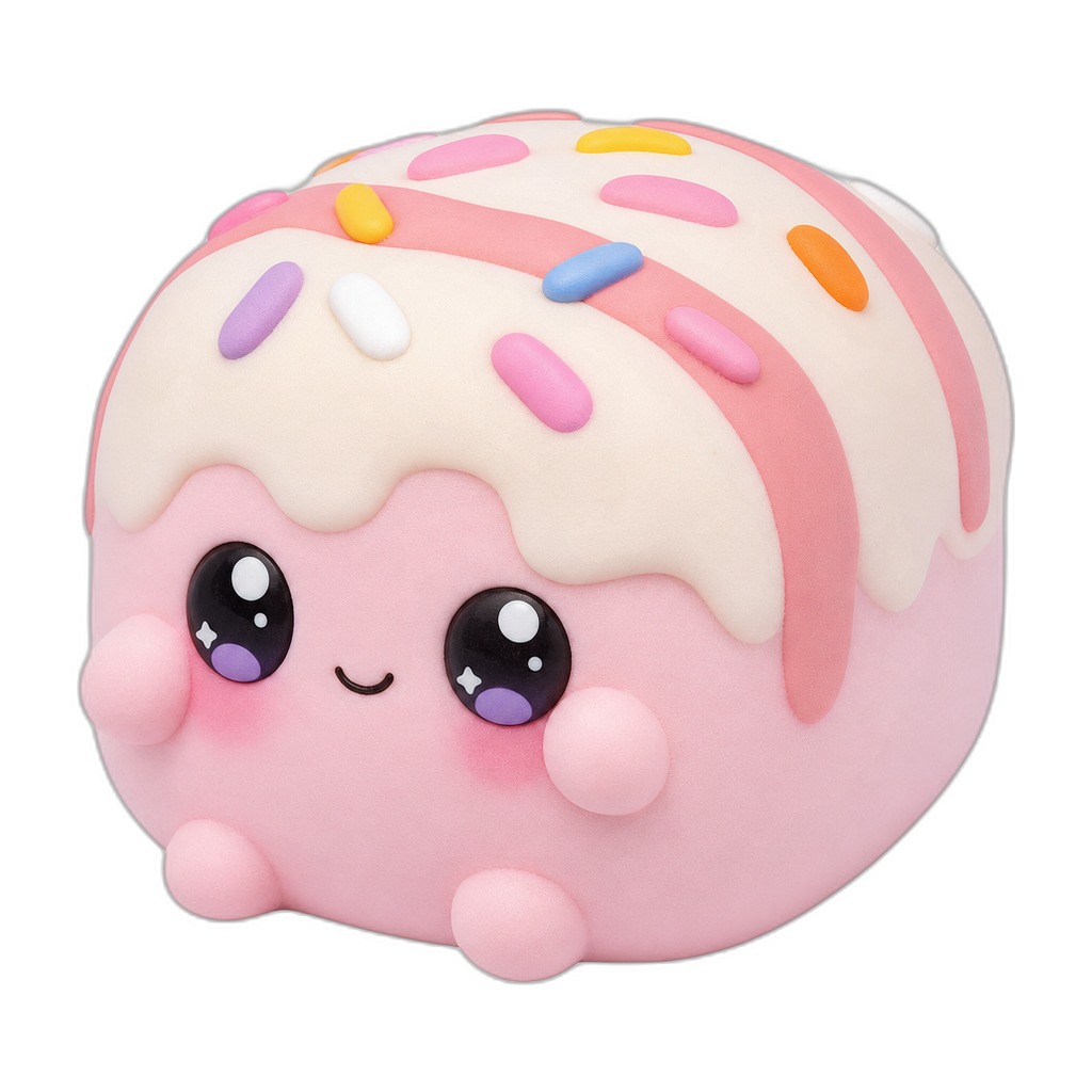Frownfetti — Frownfetti is a grumpy little blue blob whose squishy pout melts into giggles with every gentle squeeze.
