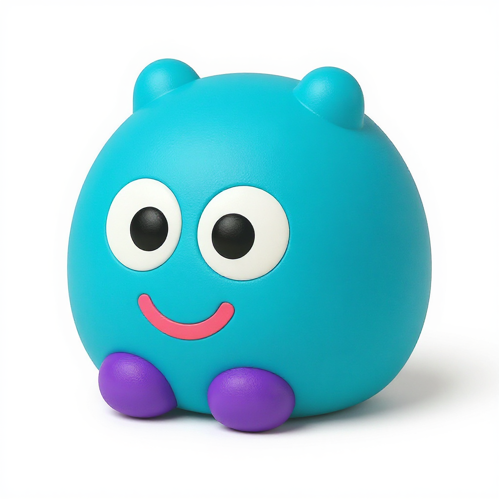 Gribblepuff — Gribblepuff is a cuddly round blue blob who loves squishy hugs and gentle squeezes from little hands.