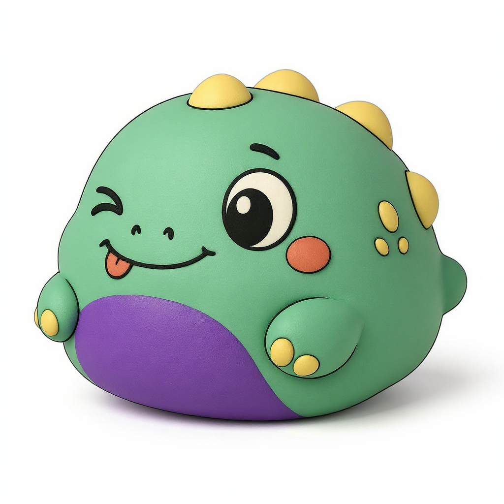 Rexford — Meet Rexford, a roly-poly dinosaur with the softest squish and the biggest, friendliest smile around!