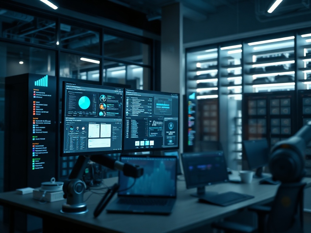 Illustration of AI detecting insider fraud patterns in small business security systems