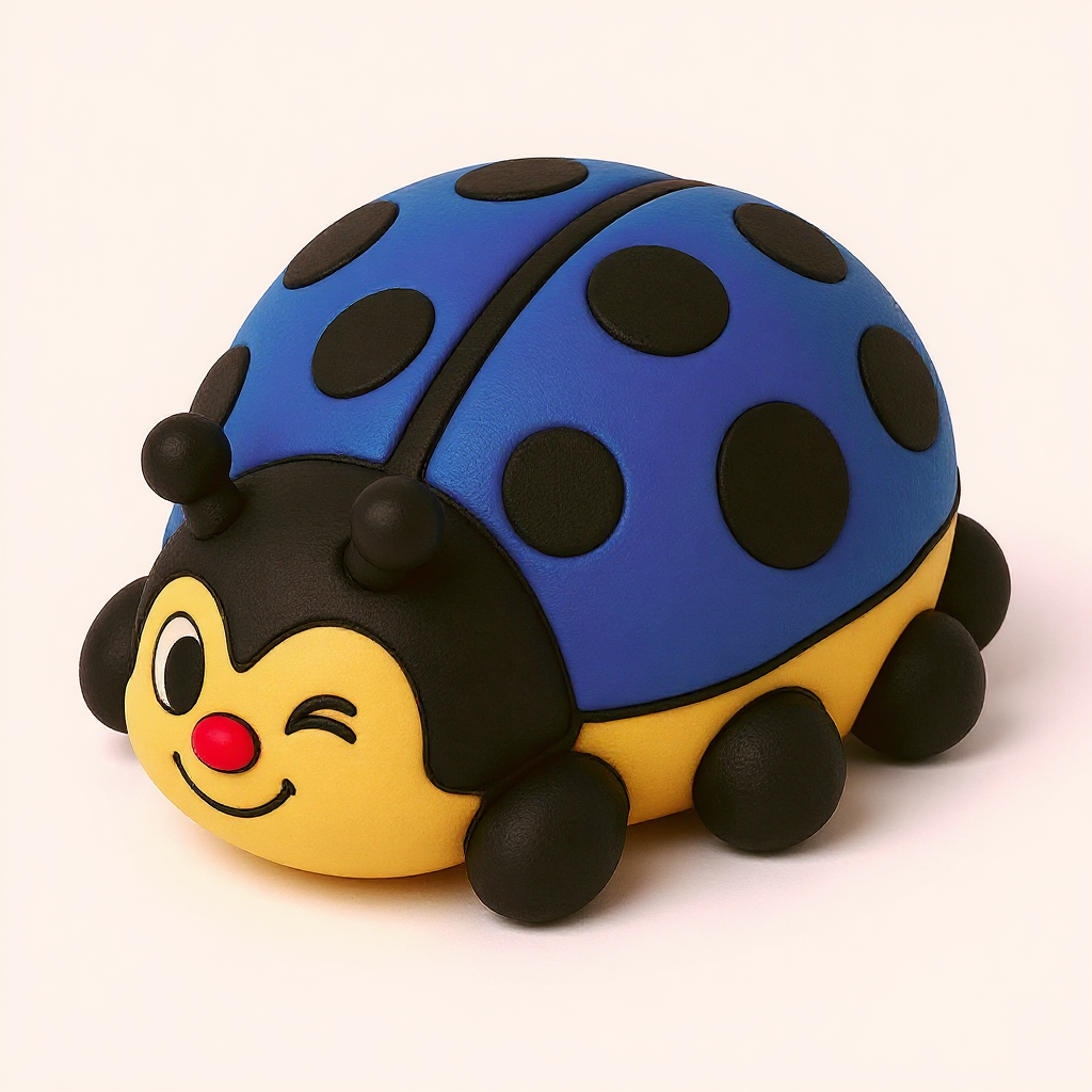 Bluebug — Bluebug is a rounded, multi-colored ladybug with a soft squish that's perfect for cuddly little hands.
