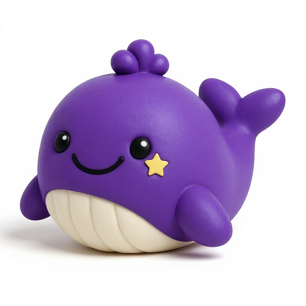 Plumbeard — Plumbeard is a cheerful round plum, soft and squishy, ready for endless cuddles and gentle, giggly squeezes!
