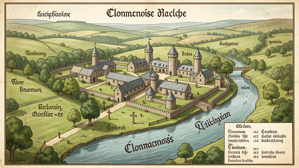 Clonmacnoise map on Shannon
