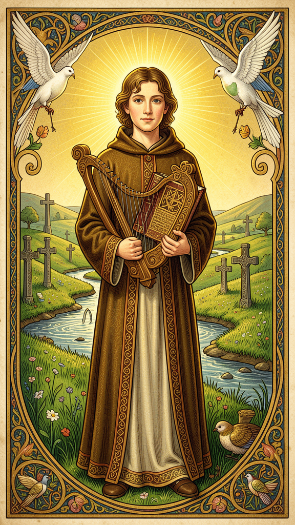 St. Ciaran the Bard illuminated