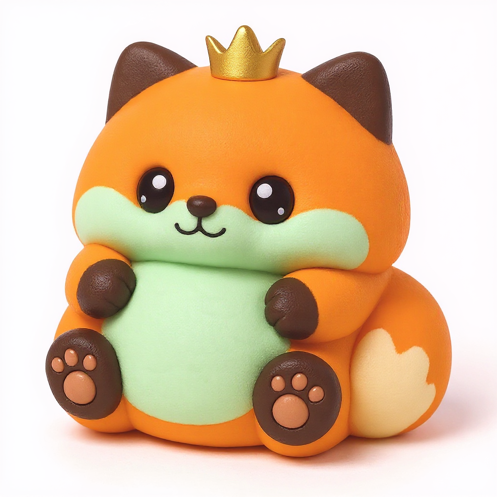 Marmalade — Marmalade is a rounded, multi-colored squishy fox with adorable ears, perfect for cuddly squeezes and playful adventures.